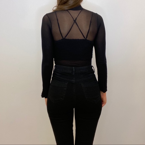 Black Long Sleeve Bodysuit - Picture 4 of 7